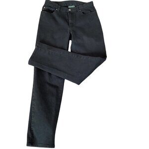 Ralph Lauren Jeans Co. Women's Sz 8 Black Straight  Leg Mid-Rise Jeans #279R